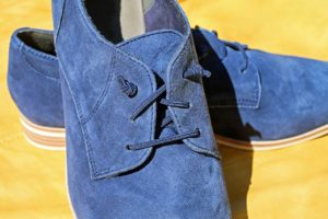 nubuck chaussure bleue